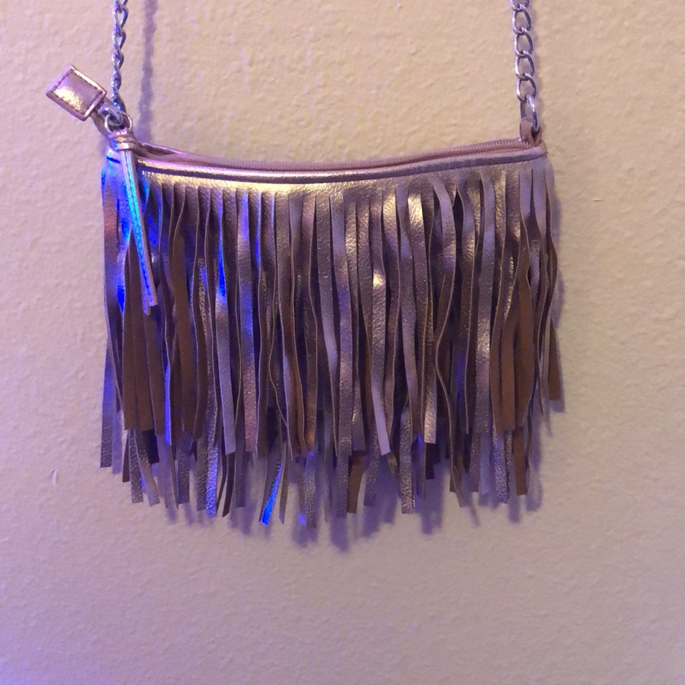 Metallic Gold Tassle Cross Body